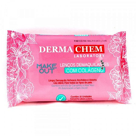 Lenços Demaquilantes com Colágeno - Dermachem