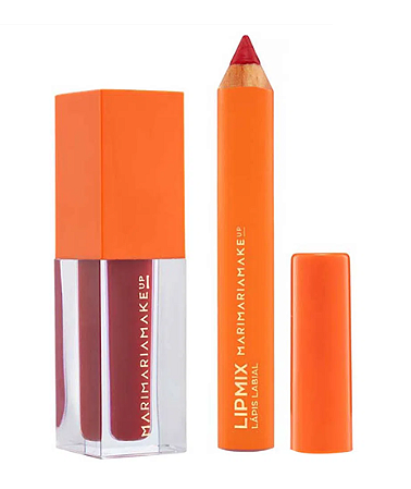 Lipmix Kit Batom + Lápis Delineador de Lábios Cor Blazing - Mari Maria