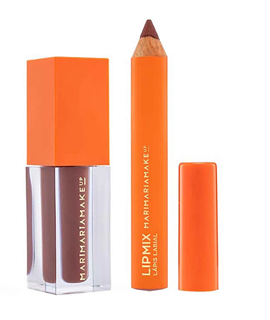 Lipmix Kit Batom + Lápis Delineador de Lábios Cor Lush - Mari Maria