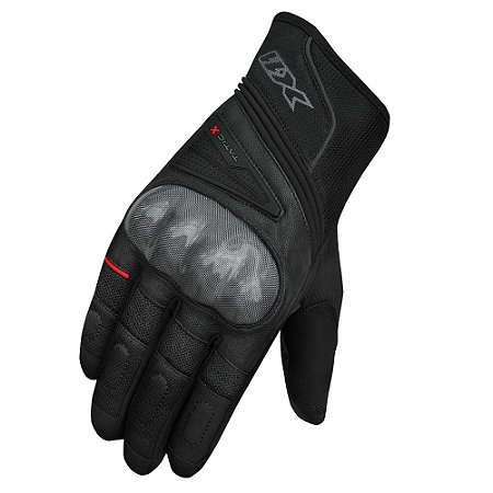 LUVAS COM PROTETOR TATIC X VERAO X11 PRETO - Na Alta Moto Shop