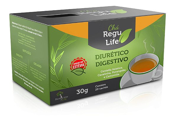 Chá Emagrecedor Regulife 20 Sachês - Bem Estar Life norte - Regu fine Pará