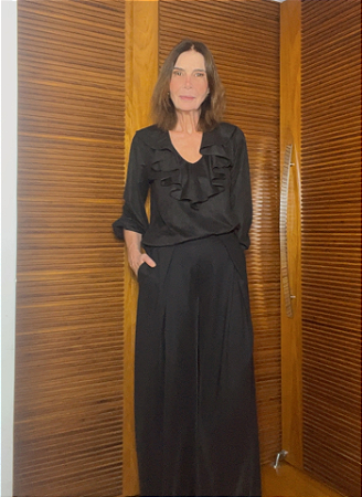 Calça Pantalona Preta Amore
