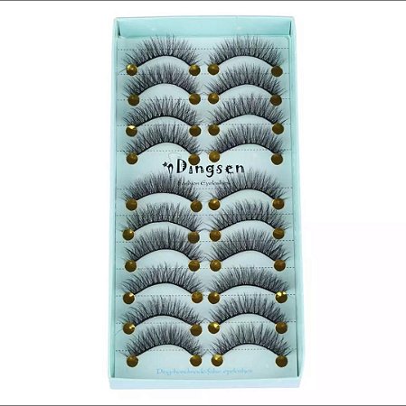 Cartela de cílios com 10 pares - Modelo 3D-125