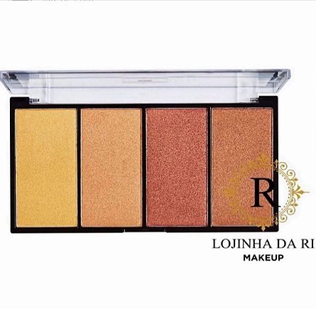 Paleta de Iluminador Makep Revolution com 4 cores - Reloaded