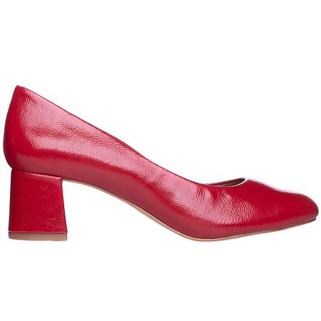 scarpin verniz vermelho