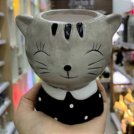 Vaso Cerâmica Gato - Dora Presentes - A maior loja de decoração e presentes  da Saara-RJ