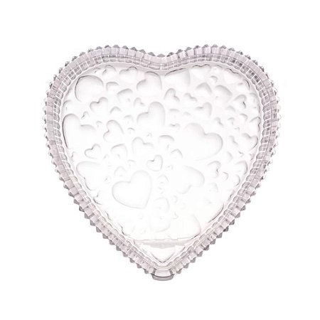 Petisqueira de Cristal Heart Coração 18,7x3,3cm