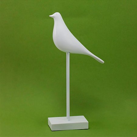 Pássaro Legs Branco 13x6x27cm