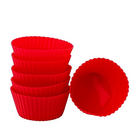 Forma para Cupcake de Silicone com 6 unidades