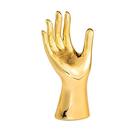 Mão Cerâmica Dourado