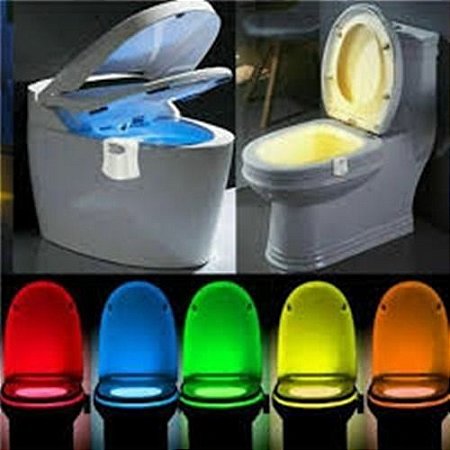 Luz Sensor De Presença Vaso Sanitário Lightbowl  Led 8 Cores