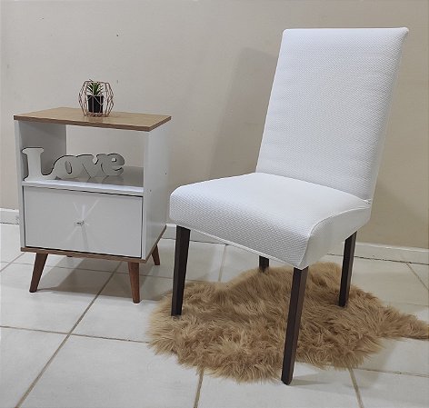 CAPA PARA CADEIRA OFF WHITE LUXO  - TAMANHO UNIVERSAL AJUSTÁVEL