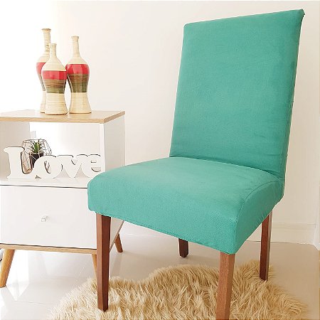 CAPA PARA CADEIRA VERDE LUXO SUEDE - TAMANHO UNIVERSAL AJUSTÁVEL