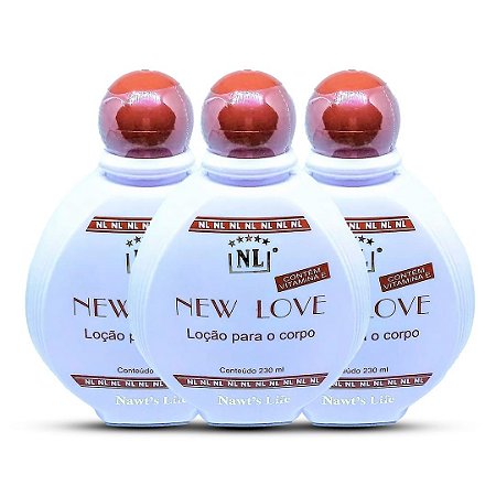 Kit Três Loção New Love Nawts Life Promoção