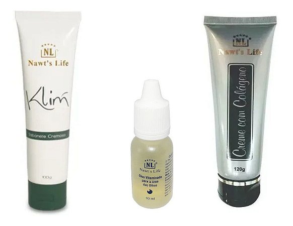 Kit Creme Colágeno Sabonete Klim Óleo Vitaminado de Brinde