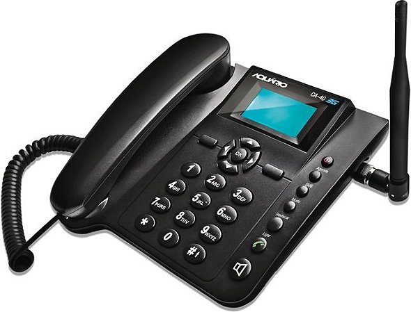 Telefone Celular de Mesa 5 Bandas 3G 850, 900, 1800, 1900 e 2100 MHz - CA-40-3G - Aquário
