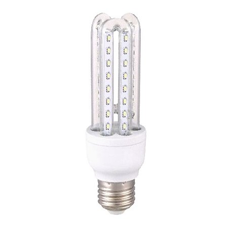 Lâmpada de LED 9W - Tipo Econômica 3U - Branco Frio (6000K) - Bivolt - Importado