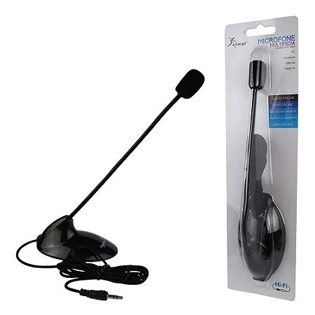 Microfone De Mesa Multimídia Pedestal Articulado