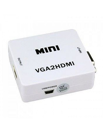 Mini Conversor de VGA para HDMI (Com Audio)