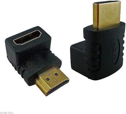 Adaptador HDMI 90 Graus Macho Fêmea