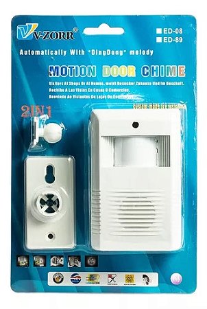 Sensor de Presença Sonoro Anunciador Sem Fio