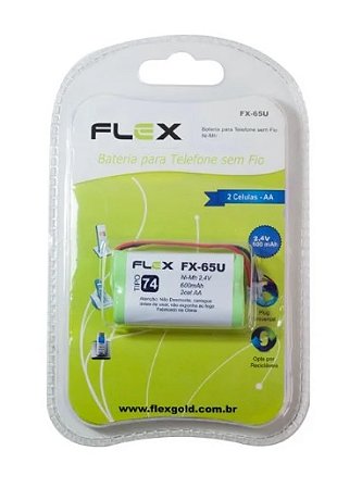 Bateria Recarregável 2,4V 600mAh FX-65U