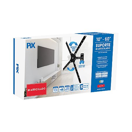 Suporte bi-articulado PIX para TV/monitor 10″ a 56″