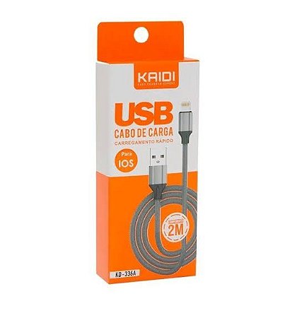 Cabo USB-A para Lightning, de 2 metros, modelo KD-336A