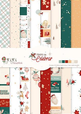 Bloco de folhas A4 - Juju Scrapbook - Coleção Tempo de Celebrar