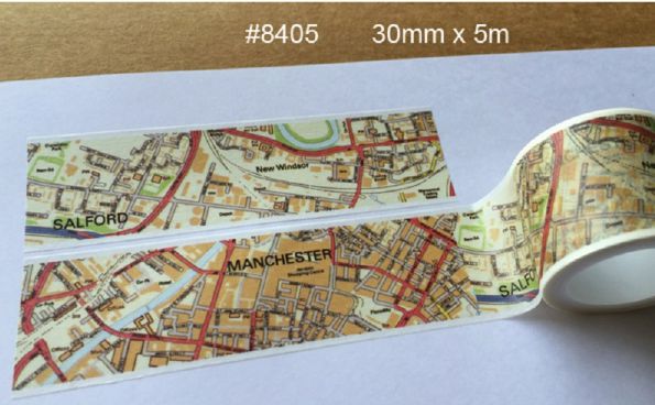 Washi tape Vintage - Mapa Manchester