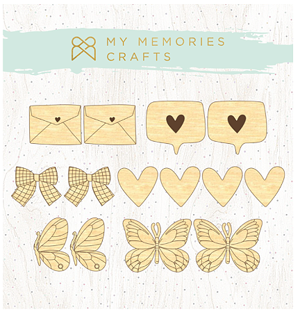 Apliques Madeira Adesivada - My Memories Crafts