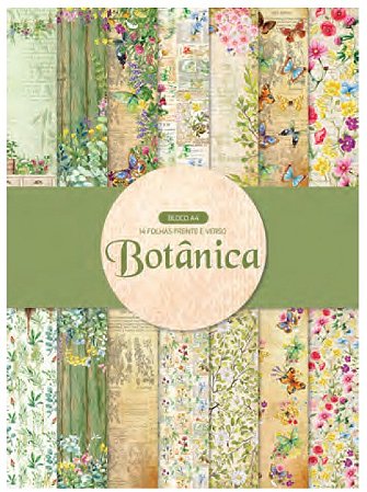 Bloco de folhas A4 - Arte Fácil - Coleção Botânica
