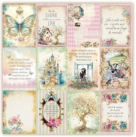Papel Scrapbook 08 - Dany Peres - Coleção Dorothy