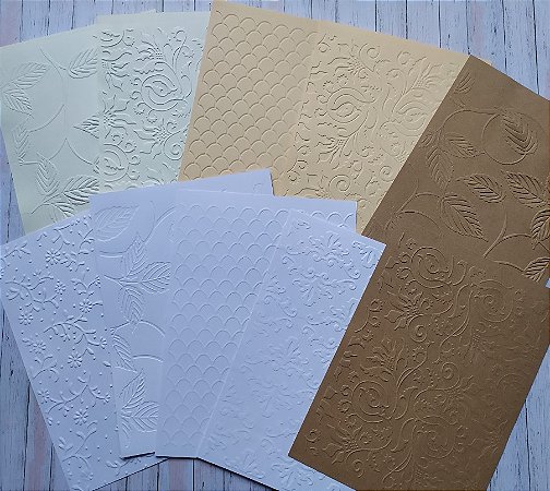 Papeis Texturizados Tons Vintage 10pçs - Produto Artesanal