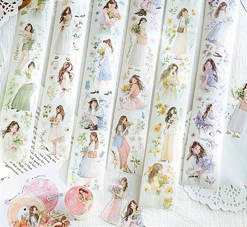 Washi tape Meninas Românticas - Sweet Girl's Life - Diversos Modelos