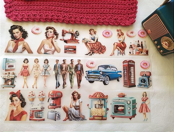LOOP Pet Tape Papel Retrô - Pin Up 2