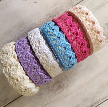 Fita Decorativa de Crochê Adesivo - Art e Montagem - Novas Cores