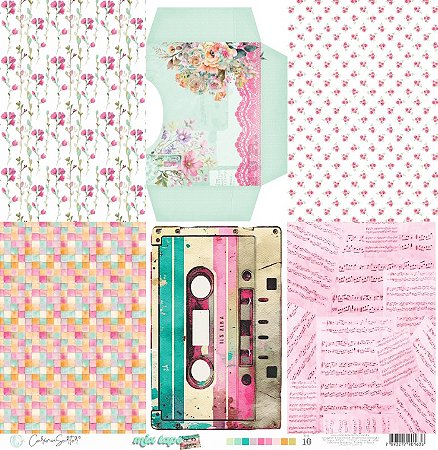 Papel Vegetal Scrapbook 10 - Carina Sartor - Coleção Mix Tape
