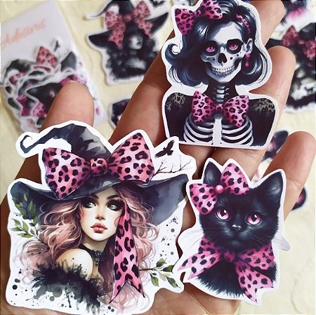 Adesivos Halloween Pink 13 pçs
