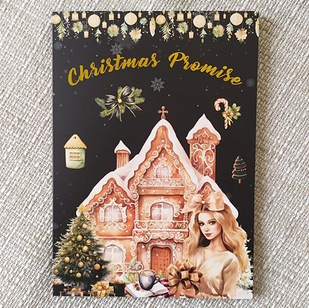 Bloco de Adesivos Christmas Promise - Black and Gold Christmas