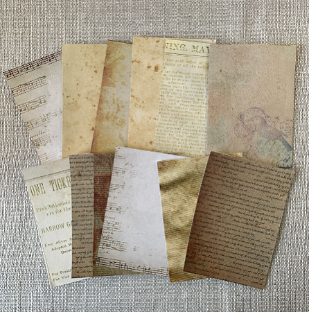 Papéis Estampados A6 Papel Retrô 12pçs - Partituras