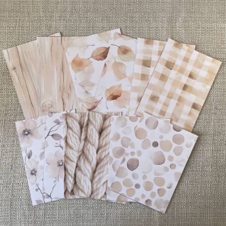 Papéis Estampados A6 Papel Retrô 12pçs - Outono