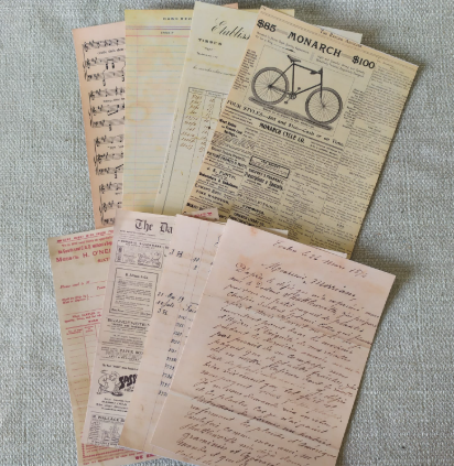 Papéis Estampados A5 Papel Retrô 8pçs - Efêmeras