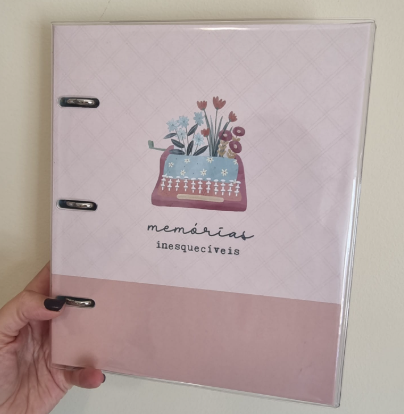 Álbum Scrap Minuto Máquina de Escrever - JuJu Scrapbook