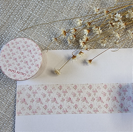 Washi Tape Papel Retrô  - Floral