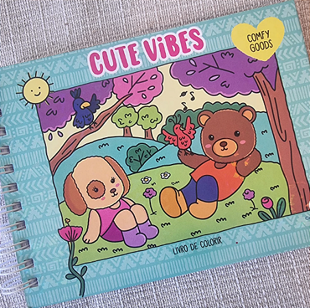 Livro de Colorir Capa Dura Cute Vibes