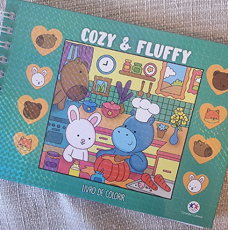Livro de Colorir Capa Dura Cozy e Fluffy