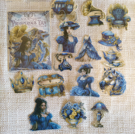 Adesivos PET Vintage Azul - Prosperous Era