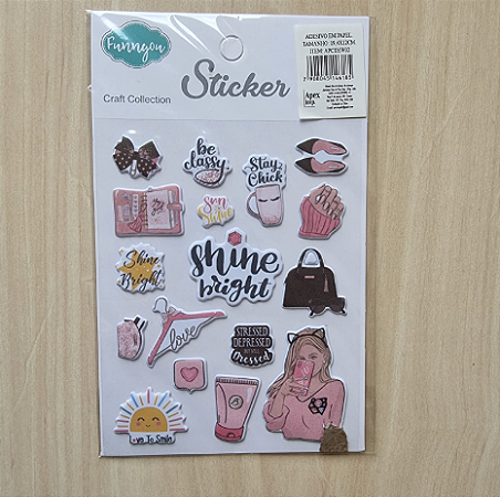 Cartela de Adesivos Puff Shine Bright