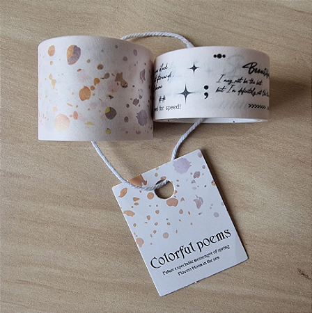 Duo Washi Escritas e Manchas - Colorful Poems